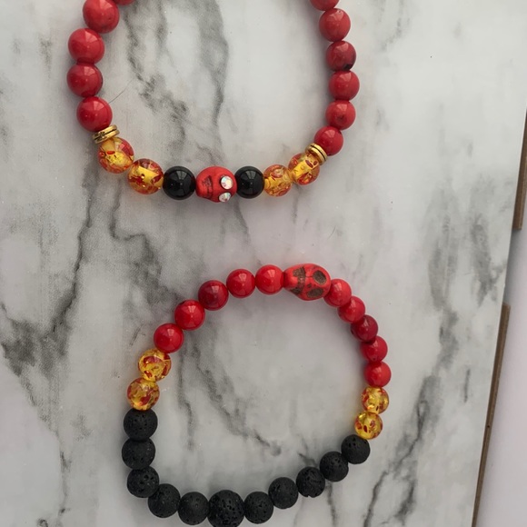 2/30$ 🔮 Red Dragon Gemstone Bracelet - Picture 3 of 8